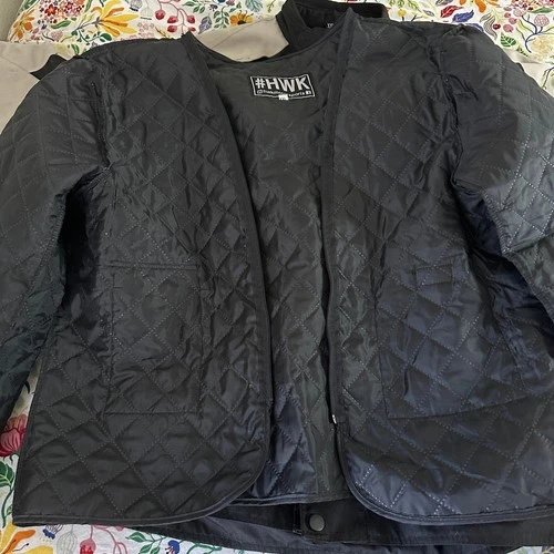 HWK Motorcycle Jacket Mens XXL Grey Black Padded Armor Vent Biker Touring image 5