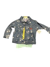 Disney Mickey Mouse Kids 2-Piece Outfit Size 5 Denim Jacket T-Shirt Set Boys