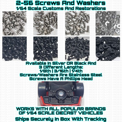 #ad 2 56 Screws amp; Washers FOR 1 64 Scale Custom Restoration Wheel Diorama $8.99