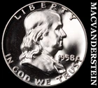 1958 Franklin Half Dollar- Silver- Choice Gem Proof Luster No Reserve #J83