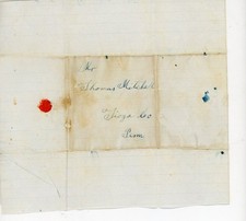 1848 Autograph Letter Cornelius Brooks Thomas Mitchell Tioga Co PA Debt Payment