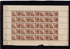France 1940 -Planche de 25 TN° 467** C D 5-10-40 Semaielles Neufs** Luxe
