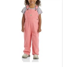 Carhartt Loose Fit Canvas Bib Overall Pink Girl 18M