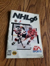 NHL 96 - Original Sega Genesis Manual Bent A Bit But Decent Condition