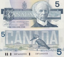 Canada 5 Dollars 1986 P 95 UNC