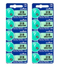 319 Battery SR527SW 1.55V Silver Oxide Watch Button Cell 10 Batteries 