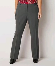 NWT Liz Claiborne Audra Womens Sz 16 Charcoal Dress Pants Straight