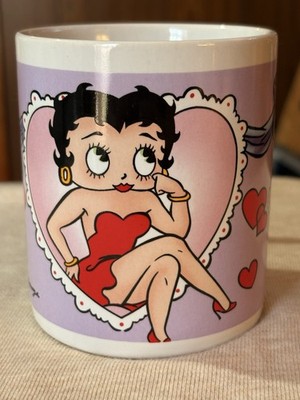 Vintage Betty Boop Mug 1989 Vandor Made In Korea Valentine Hearts