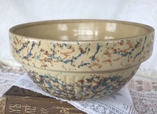 Vintage Red Wing Mixing Bowl Saffron Sponge Ware Ribbed Sides Primitive