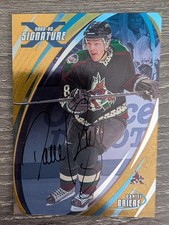 2002-03 ITG Be A Player Signature Daniel Briere Gold Auto Hockey Card #089