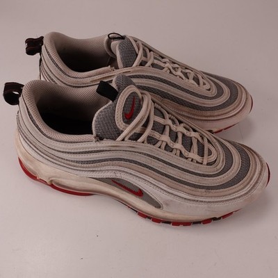 Nike Air Max 97 Men's 8.5 White Grey Red Running Shoes Sneakers