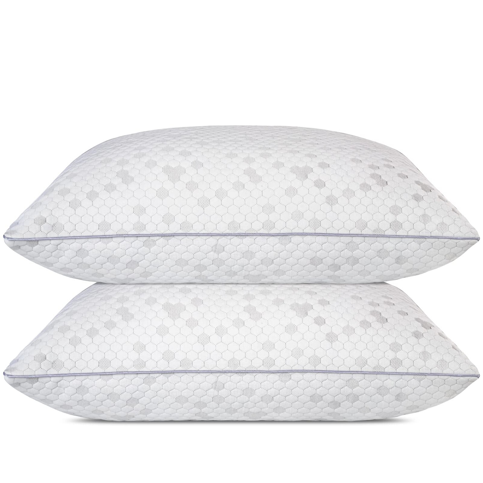 HIMOON Shredded Memory Foam Pillows, Medium Firm King King, Pillow 