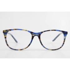 Chelsea Morgan CM 7001 TO/BL Blue Tortoise Cat Eye Eyeglasses Gold Braided 53-16