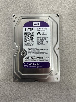 (TESTED) Western Digital WD Purple 1TB 3.5'' HDD WD10PURX SATA Hard Drive