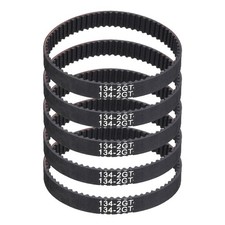 134mm GT-2 Timing Belt, 5pcs 6mm Width 2mm Pitch 3D Printing Closed Loop, Black