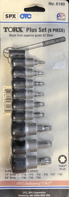 OTC Tools 6180 9-Piece Torx Plus Socket Set