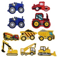 10 StüCk Baufahrzeug Patch Kit,Flicken Zum AufbüGeln Kinder,Patches Zum Aufbü...