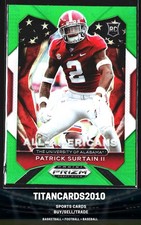 Patrick Surtain II 2021 Prizm Draft Green Prizm ROOKIE All American RC Alabama