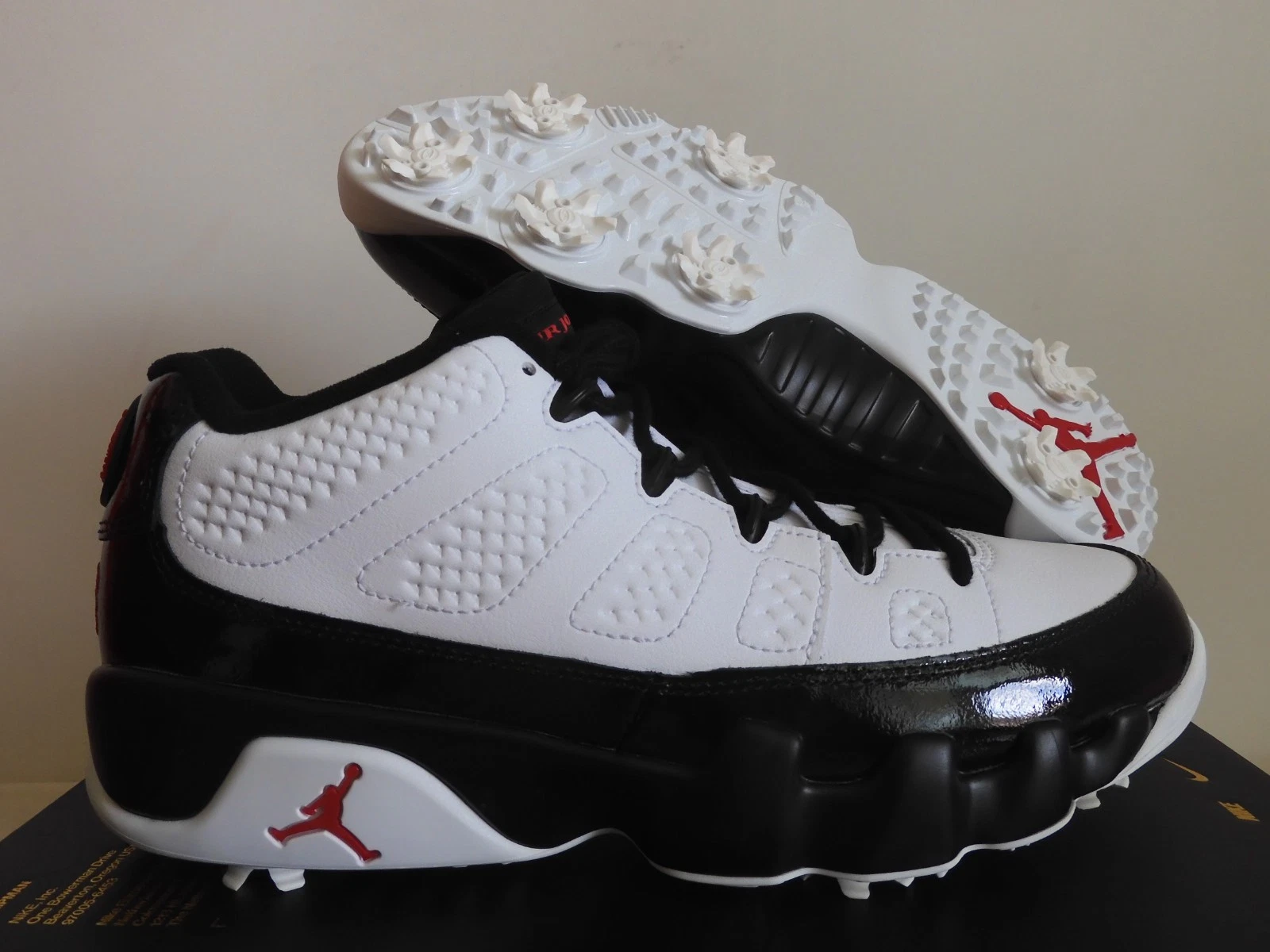 Nike Air Jordan 9 G Golf White-Black-True Red Mens [FJ5934-100]