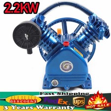175psi V Style 2 Cylinder Air Compressor Pump Motor Head Double Stage Air Tool
