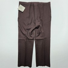 NEW Vtg USA MADE Levi's 44x30 Brown Action Slacks Stretch Poly Twill Mens Pants