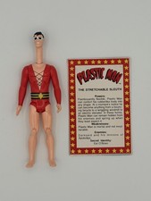Plastic Man Vintage DC Super Powers Action Figure 1986 Kenner WORKS & Info Card