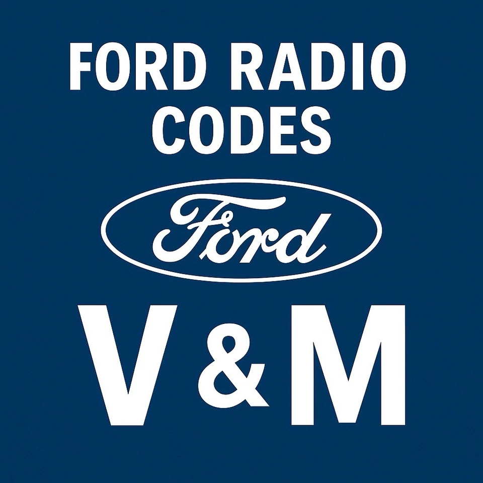 FORD (GENUINE OE) Ford Radio Code Serial M V Stereo Unlock Fiesta Focus Mondeo Galaxy CMax Transit