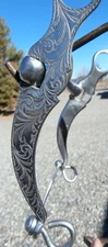 Al Tietjen Reno, Nevada Engraved Shank Snaffle Horse Bit