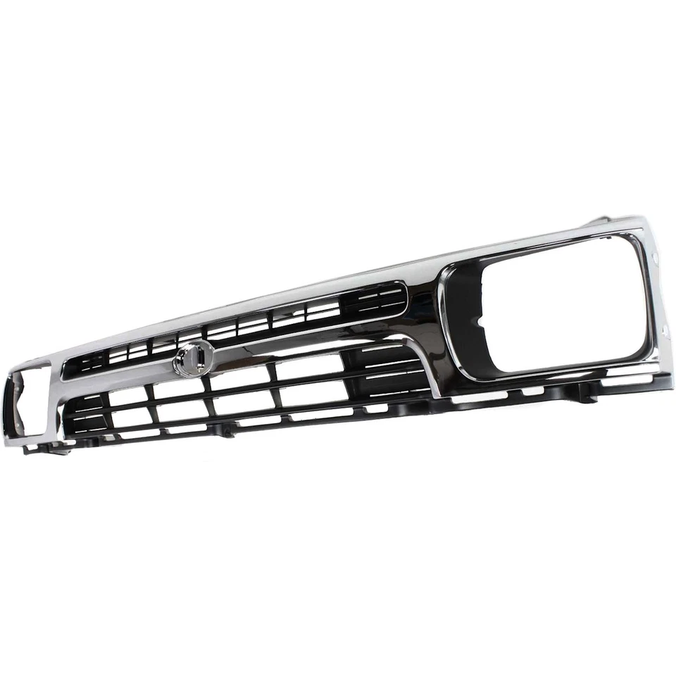 Grille For 92-95 Toyota Pickup Chrome Shell w/ Black Insert Plastic - Image 2 of 4