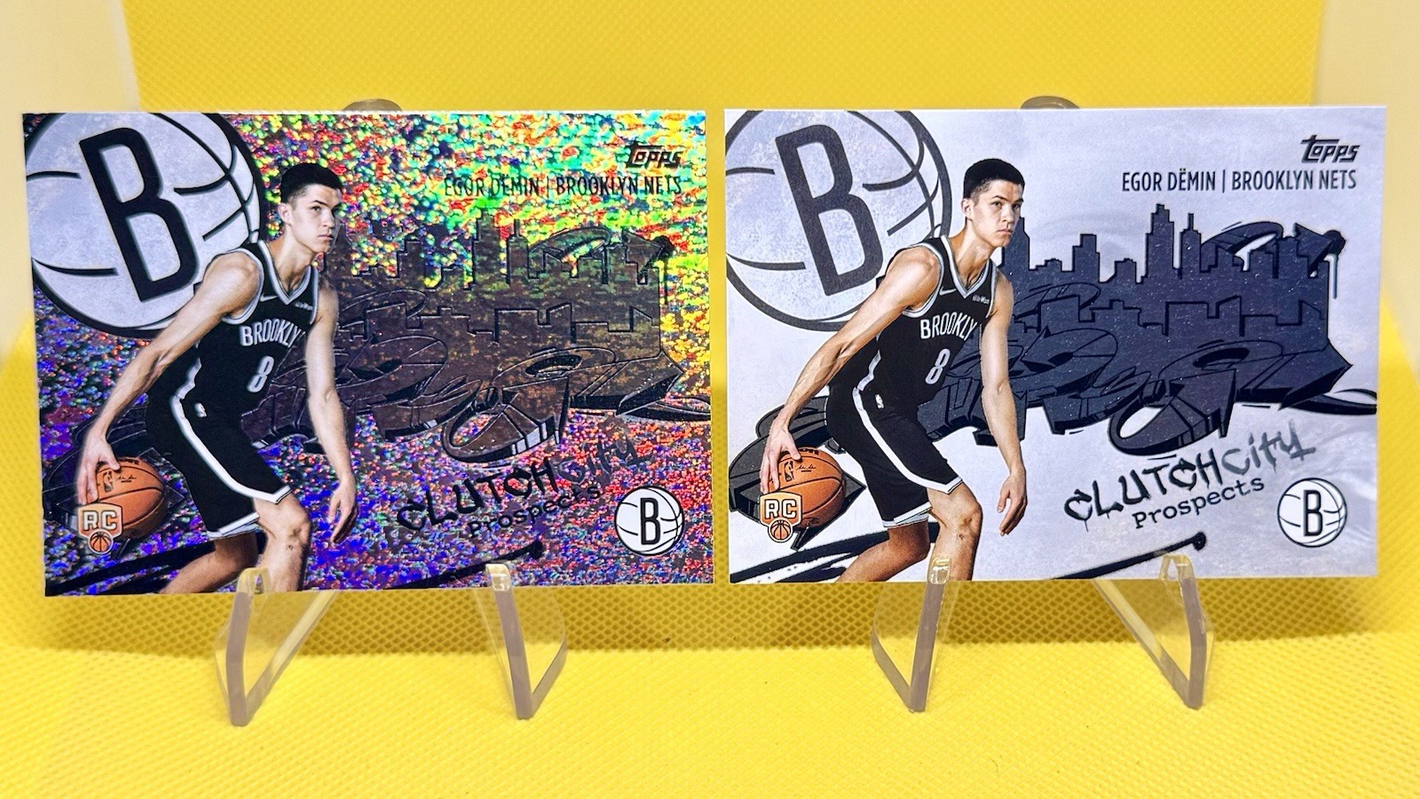 Egor Demin RC Clutch City Prospects Shimmer/Base 2025-26 Topps NBA Flagship CC-8