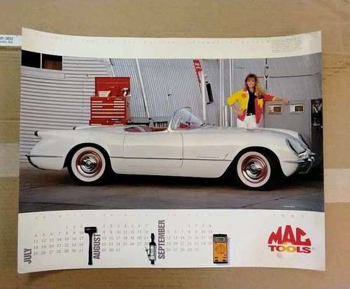 John Wayne's " 1953 Corvette MAC Tools Poster 24" X 19" READ