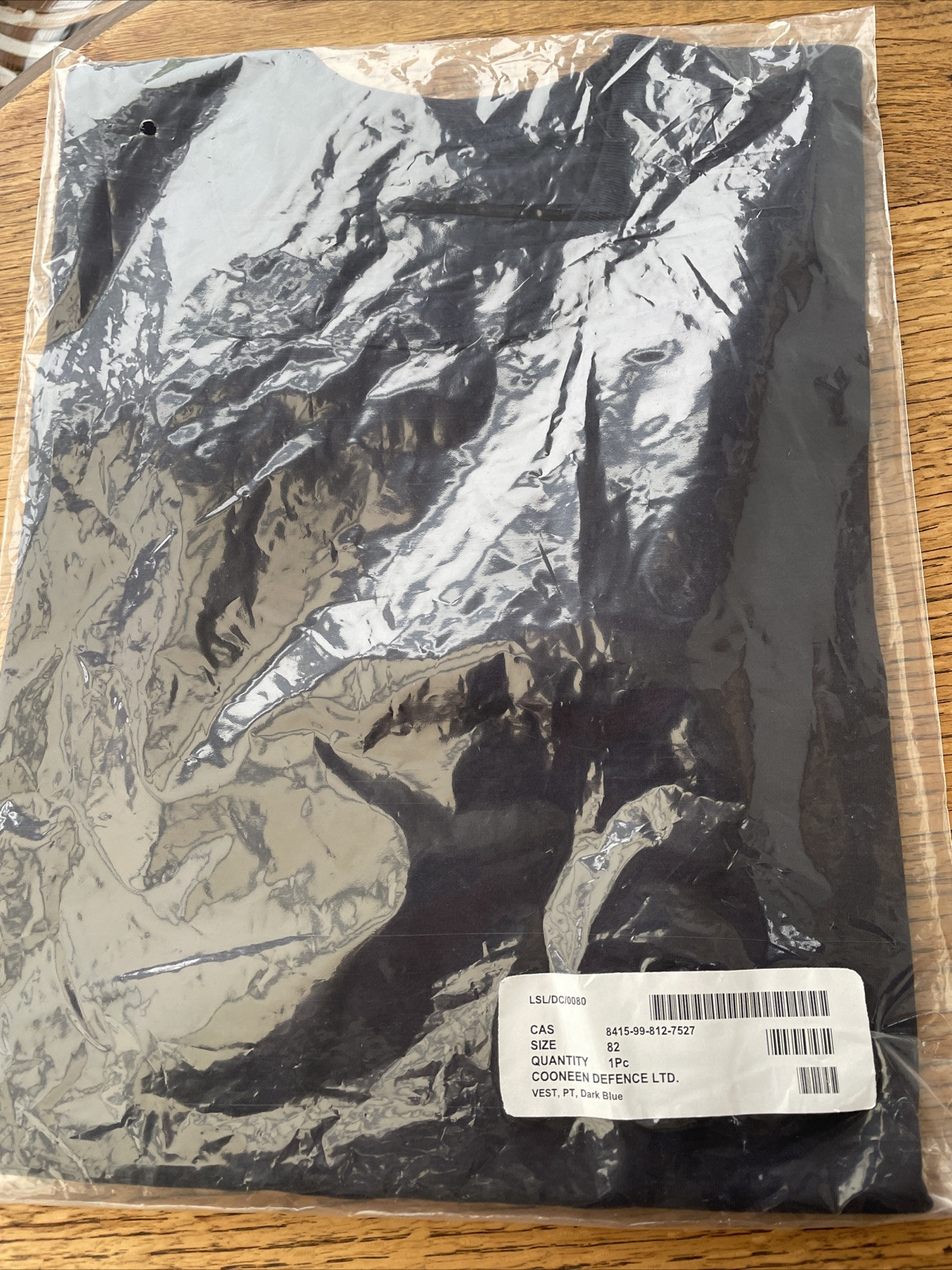 New British Army Surplus Issue Vest PT Dark Blue Cotton T-Shirt Base Layer 82cm image 8