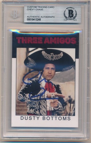 CHEVY CHASE 1986 VARIATION SIGNED AUTOGRAPH DUSTY BOTTOMS BGS AUTHENTIC AUTO SP