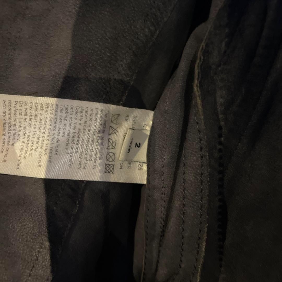 visvim Varsity Jacket Leather M Beige Bicolor Thi… - image 4