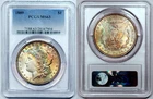 1889-P Morgan Dollars - PCGS MS-63 - Rainbow Toned