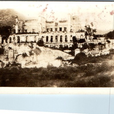 c1930s Sans Souci Castle King Christophe Milot Haiti Ruins Snapshot Photo 3'' Vtg