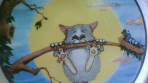 Humorous Gary Patterson Cat Coasters Ceramic Set of 4 Whimsical Kitty Fun EUC