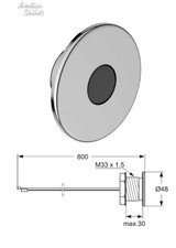 Ideal Standard Sensorflow 21 A7059AA Scarico orinatoio bassa pressione montato su pannello