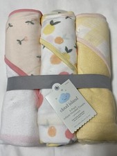 Cloud Island 3-pack Infant Hooded Towels Baby Girl Fruit Print new 67009
