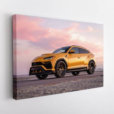 Lamborghini Urus At Sunset Wall Art Canvas Unframed Print Art
