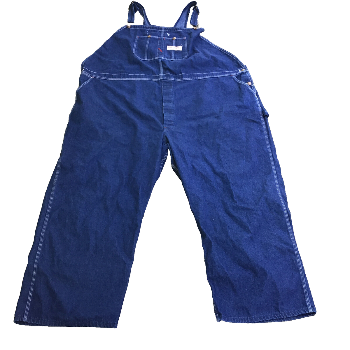 BIG MAC　DENIM COVERALL Vintage Big Mac Bib Overalls Mens 60 x 27 Blue Denim Work Button