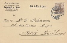 FRANKFURT/M., Postkarte 1908, Leonhardt & Dietz Gummiwaren-Eisbeutel-Fabrik