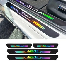 4PCS Car Door Sill Anti Scratch Flim Stickers Threshold Bumper Protector Strips