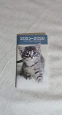 Cat Kitten 2025- 2026 Monthly Pocket Planner 64 Pages 3.3 x 6 in. 2 Year