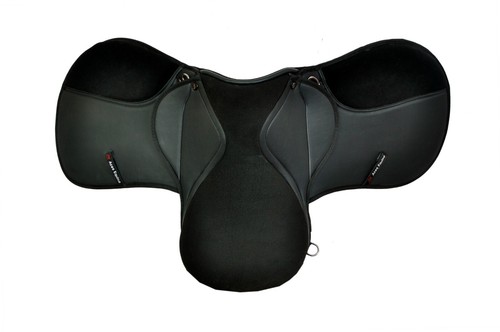 SELLA CAVALLO HALFLINGER IN PELLE SINTETICA USO GENERALE PELLE SCAMOSCIATA NERA 14" - Foto 3 di 5