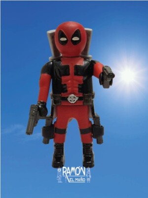 Custom Playmobil Deadpool Marvel Comics superhéroe mercenario