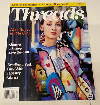 Threads Sewing back issue Magazines March 1995 #57 Machine-Sew TAUNTON'S
