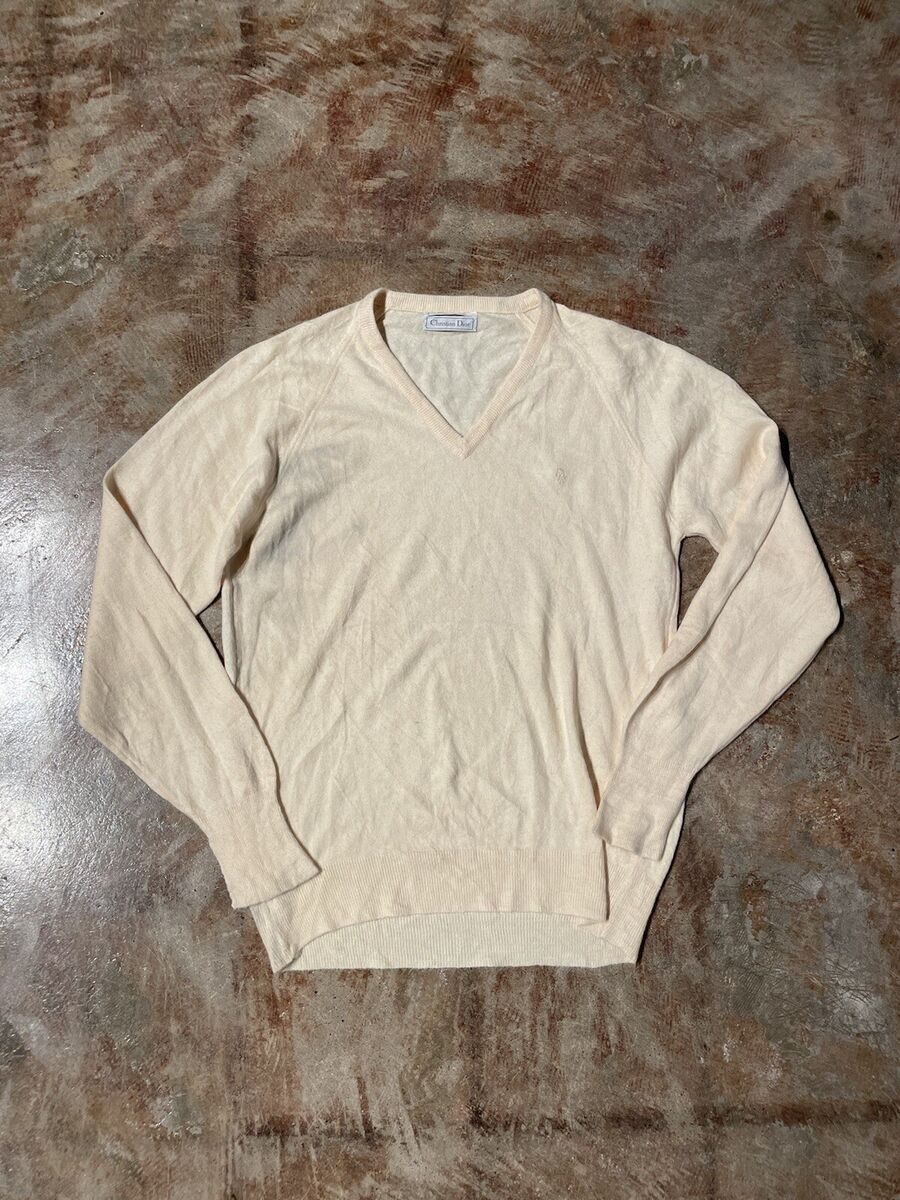Vintage Christian Dior 100% Orlon Acrylic V-Neck Sweater Vintage Christian Dior 100% Orlon Acrylic V-Neck Sweater