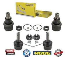 New GENUINE Moog 2 Upper & 2 Lower Ball Joints For Ford F-250 Super Duty 4x4 4WD