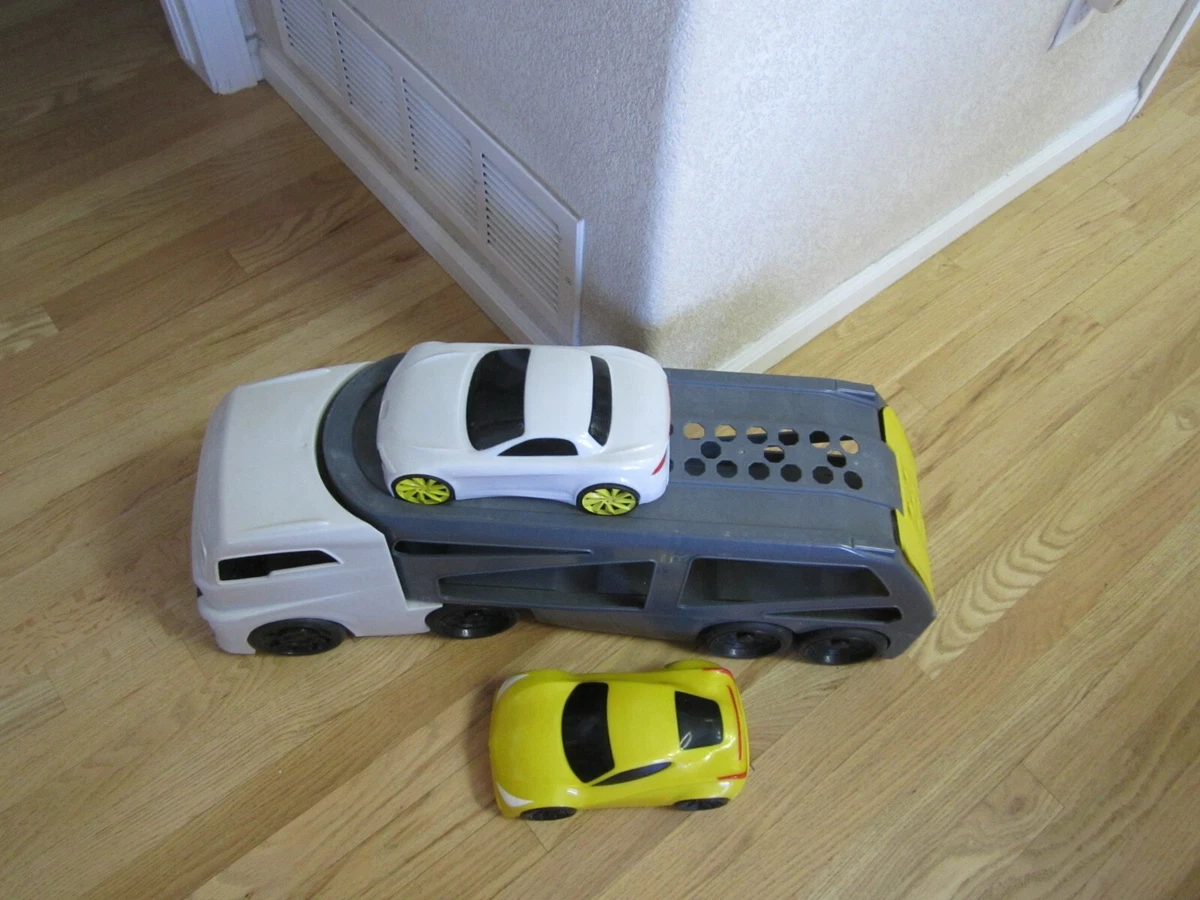 Little Tikes Car Carrier Car Hauler Semi Truck with 2 cars eBay